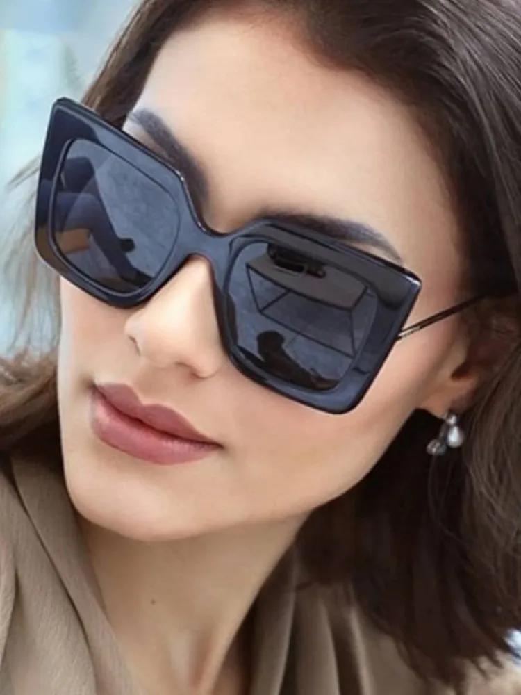 Vintage Oversized Sunglasses Women Luxury Brand Square Sun Glasses Female Retro Floral Fashion Designer Gradient