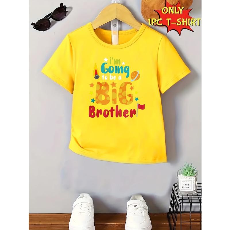 European Sizes I'M Going To Be a BIG Cartoon Pattern Print Creative Versatile Round Neck T-Shirt