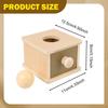 Wooden Ball Drop Toy Learning Education Problem Solving Object Permanence Box with for