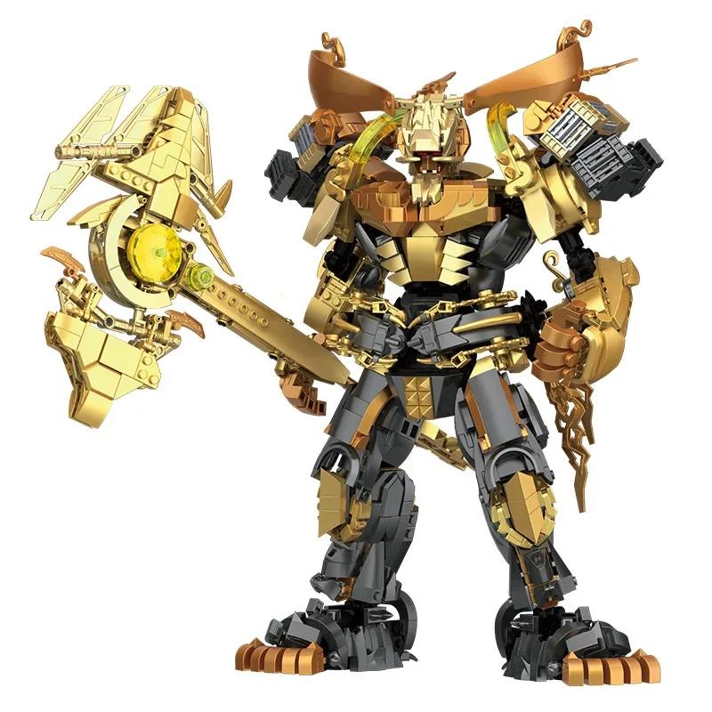 Chinese Warrior Mecha Robot Mech Building Blocks Toys MOC Nezha ZHAOYUN Monkey King Hero Model DIY Bricks Toy for Kids Boys Gift