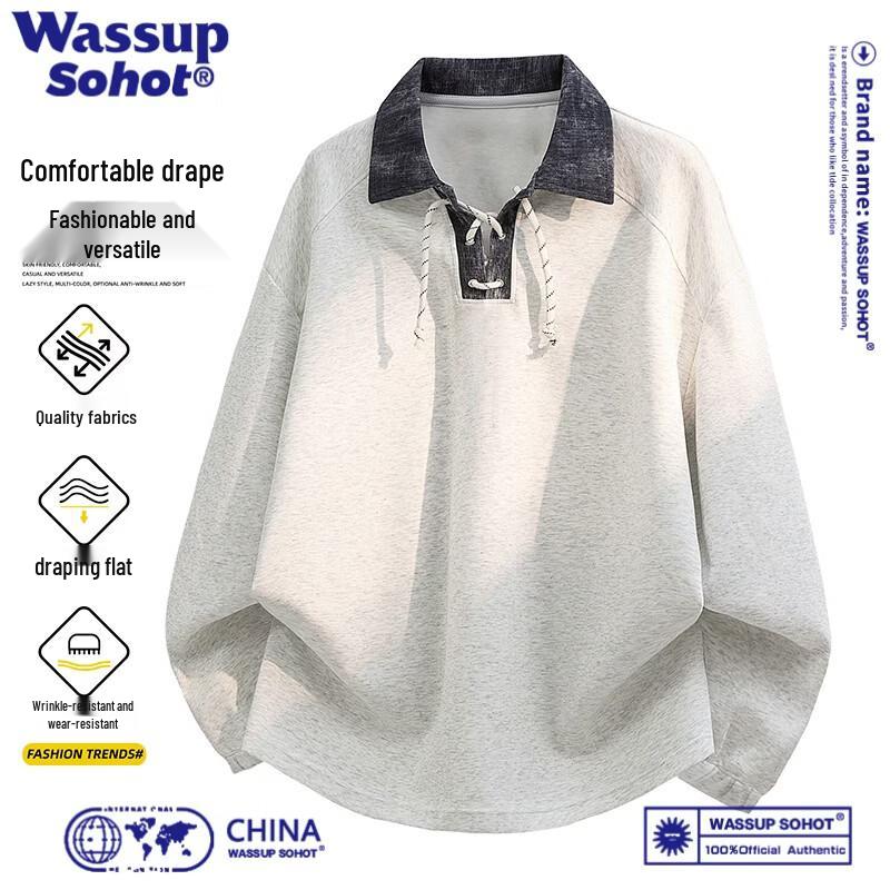 Wassup Sohot American Vintage Loose Fit Casual Sweatshirt