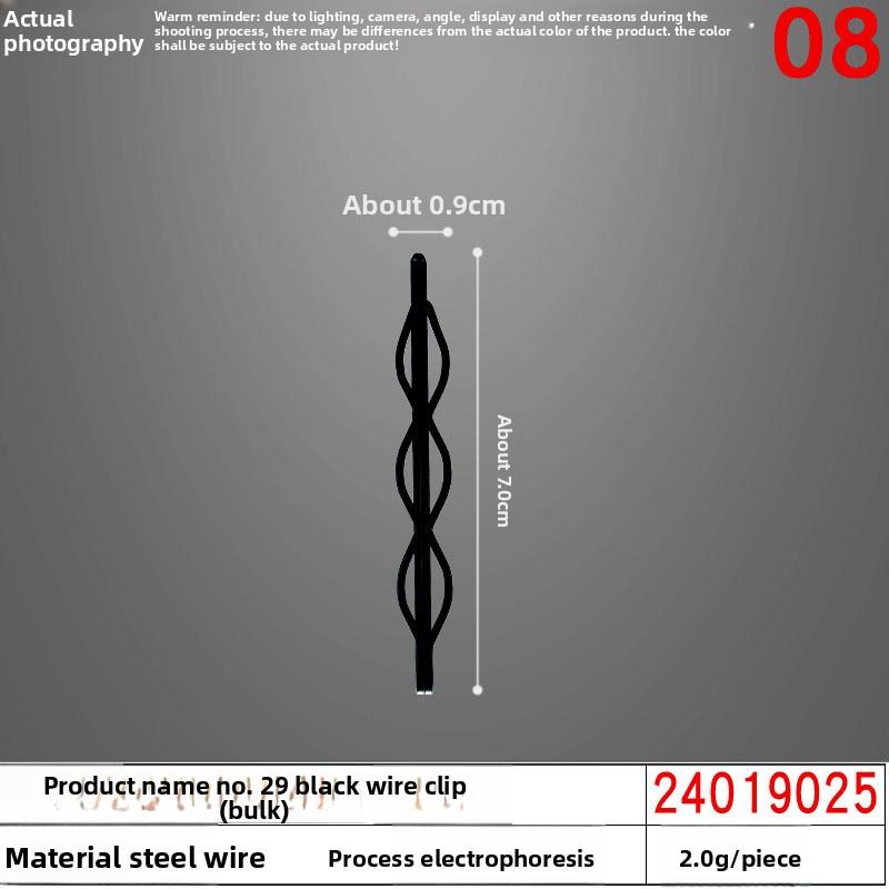 Thickened Square BB Clips Water Drop Clips Metal HeadwearHair Accessories BangsBlack Hair Clips