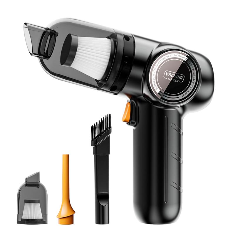 Автомобильный пылесос 2-в-1 Портативный беспроводной автомобильный пылесос Ручной домашний автомобильный пылесос двойного назначения чёрный