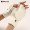 Botvotee Free Shipping Y2k Accessories Sleeves for Women Arm Warmers Winter Knit Sleeves Half Finger Pink Arm Guard Oversleeve