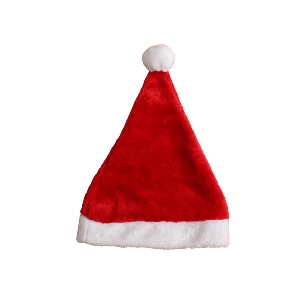 1pc Christmas Hat,Santa Hat,Xmas Holiday Hat for Adults,Unisex Velvet Comfort Thicken Classic Fur New YearHoliday Party Supplies