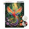 DIY Framed Pearl Painting Kit Colorful Phoenix Flower 3D Sparkling Bead Art Canvas Ready To Display Home Decor Gift for Wall Art Decoration