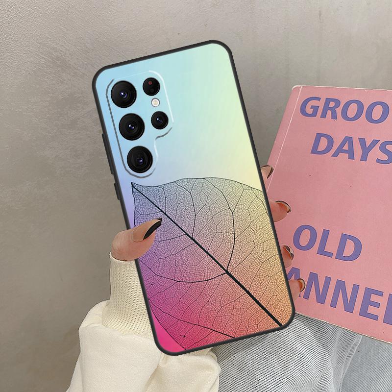 Colorful Leaves Case For Samsung Galaxy S24 Ultra S20 S21 S22 S23 S25 Ultra S9 S10 Plus S25 FE Cover Coque