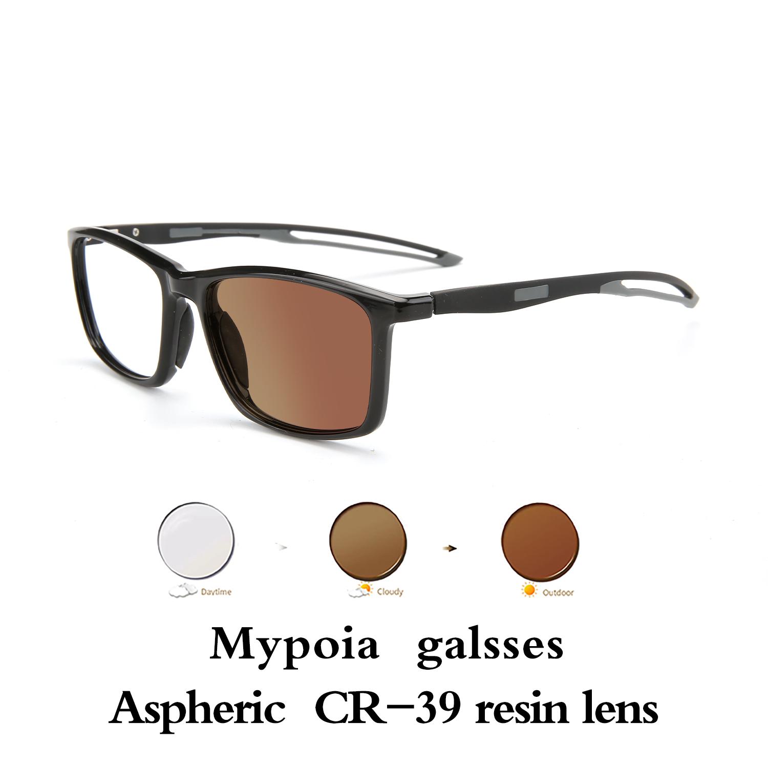 

Photochromatic Sports Glasses For Myopia Men S Chameleon Or Prescription Sunglasses Frame +0.5+0.75 +1.0+2 To+6 +6.0