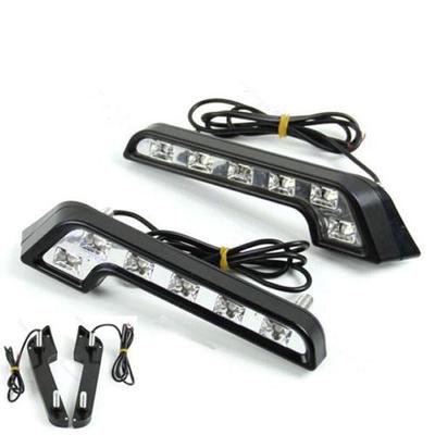 2X 6LED Universal Car Auto Driving Lamp Fog 12V DRL Daytime Running Light White KTY