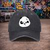 Pc Unisex Angry Panda Head Vintage Washed Baseball Cap Unisexs Trendy Hat Versatile Duckbill Cap Fun Print A Unique Birth