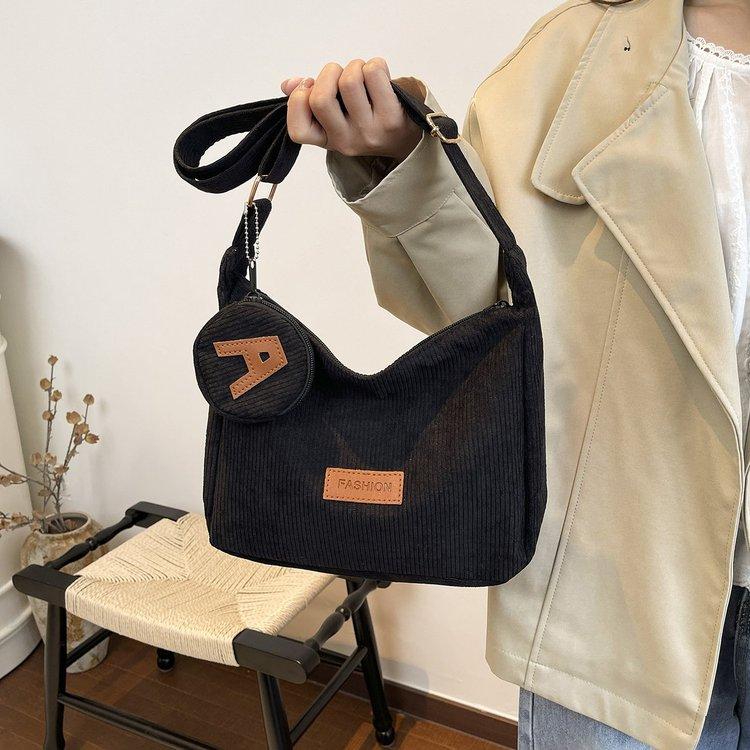 corduroy fabric Women’s Handbag 2026 New Handbag For Women Fashi Crossbody bag for women Trend Shoulder bag for women
