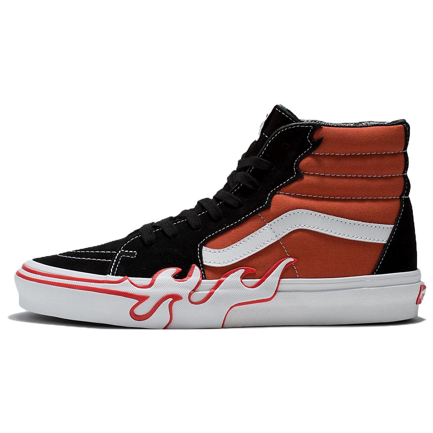 Vans Sk8-Hi Flame - Burnt Ochre Unisex Sneakers Red VN0005UJGWP 41