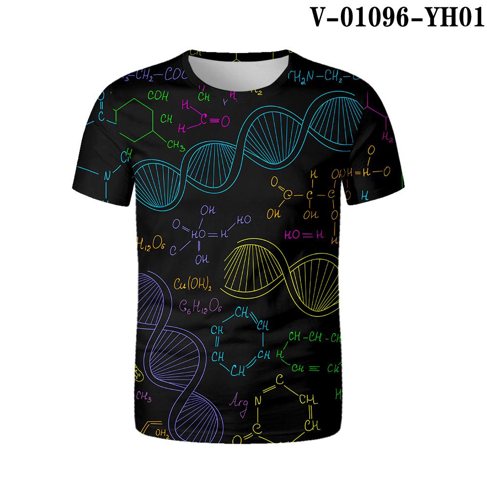 Funny Mathematical Shirt Phys Chemical Formula Summer Street 3D Tričko Módní O Krk Měkké Tričko Oversized Tričko Math Tričko