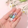 7/14/21pcs Resin European Large Pore Spaced Beads Mixed Color Charm Lighting Beads DIY Necklace Bracelet Jewelry Making Supplies