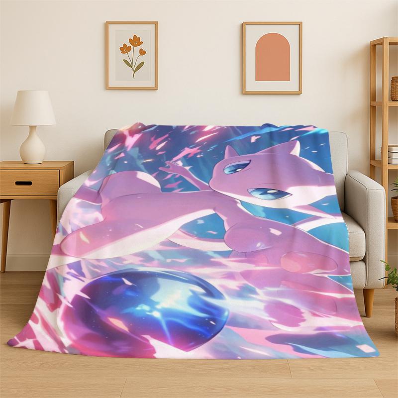

Cute Pokemon Pikachu Cartoon Flannel Blanket Soft Warm Throw Blanket for Bedroom Living Room Bed Travel Camping Picnic Kid 75x100cm