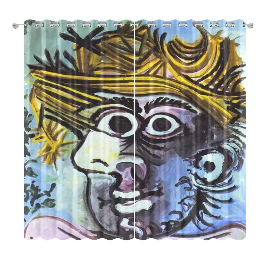 Abstract Curtain Cloth Bedroom Living Room Balcony Blackout Curtain Office Hotel Insulation Curtain