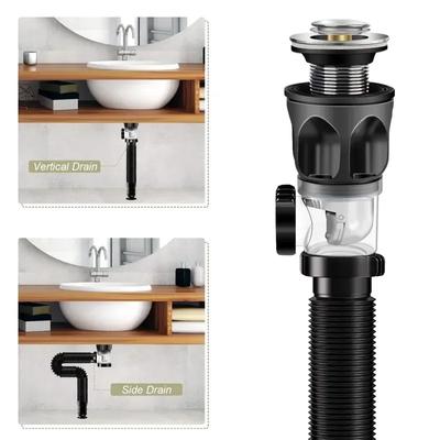 Flip-Top Mutfak Lavabo Drenaj Geri Çekilebilir Koku Giderici Filtre Esnek İniş Borusu Banyo Lavabo Anti Tıkanma Mutfak Aksesuarları