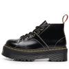 Martin Boot Hole 1 Monkey Face Locomotive Boots Women, Leather British Short Boots Round Head Men and Women Thick Bottom 100