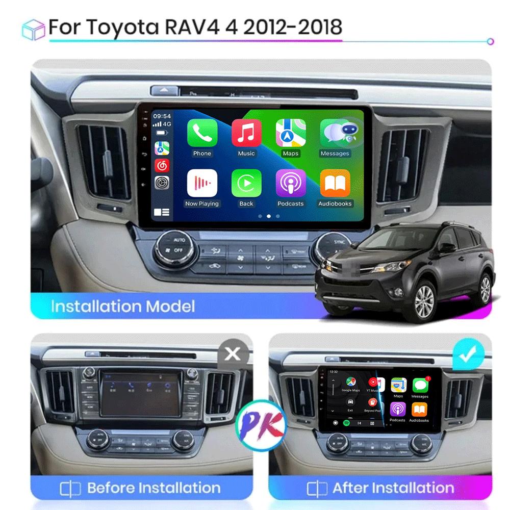 Android 14 Car Radio For Toyota RAV4 RAV 4 2013 - 2017 Multimedia Video Player 4G Carplay GPS Stereo Head Unit Auto