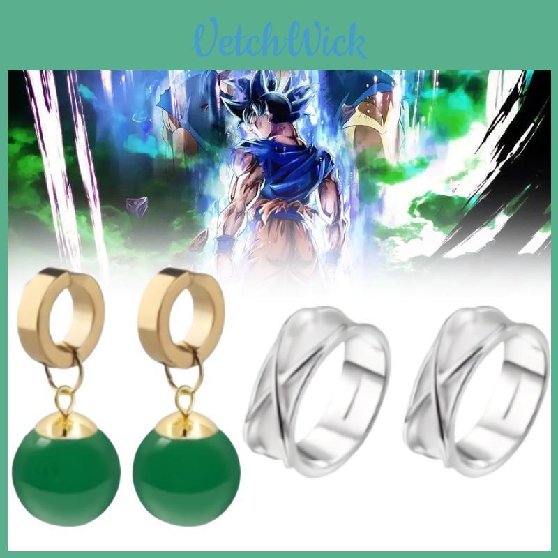Dragon Ball Super Accessori Goku Black Con Orecchini E Anello Per Feste In Costume Anime