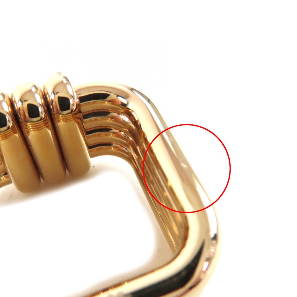 Ausgezeichneter HERMES Schalring Ruban Quadratischer Schalclip Accessoires Gold Damen Gebraucht