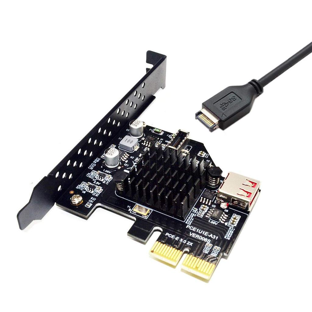 cablecc USB Front Panel Socket and USB To Express Card Adapter for Motherboard 3.1 2.0 PCI-E
