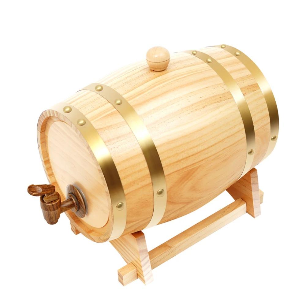 1.5/3/5L Wine Barrel with Tap Beer Container Bar Tool Beer Dispenser Pub