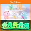Adorable Glow-in-the-dark Fishing Bear Resin Animal Figurine Cute Desktop Decor