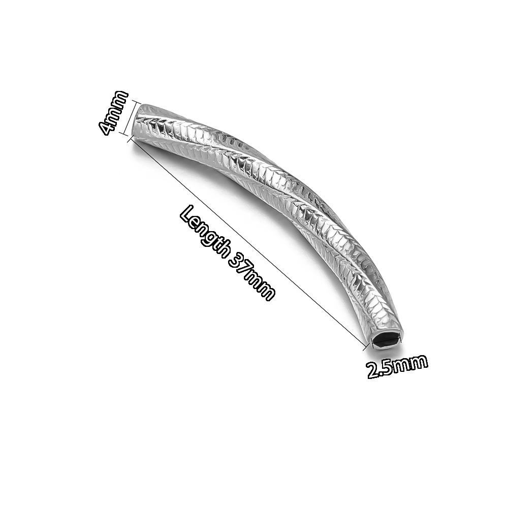 10pcs Stainless Steel Connectors Curved Tube for Jewelry Making Gold Color Straight Beads Bracelet Necklace DIY Jewelry Finding