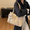 Autumn and Winter New Large-capacity Solid Color Versatile Commuter Casual Cloth Bag Down Cotton Clothing Bag Shoulder Handbag