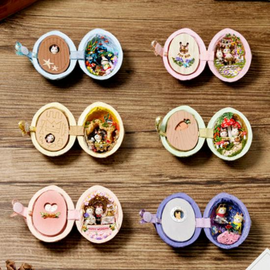 Caixa de Brinquedos DIY Teatro Modelo Menina Casa Casa de Bonecas Miniatura Presente