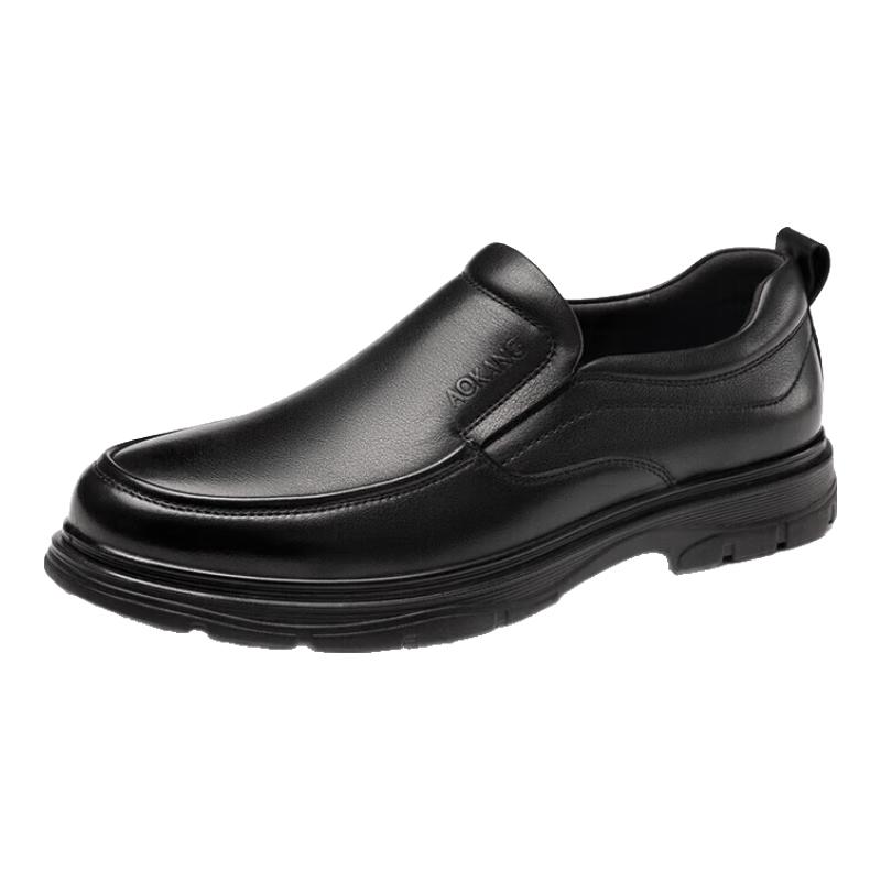 Aokang Men's Slip-On Business Casual Leather Shoes