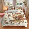 3pcs Happy Christmas Adventure Quilt Cover Set - Soft & Comfortable Polyester Fabric, All-Season Breathable Comforter Set For 1 Quilt Cover & 2 P