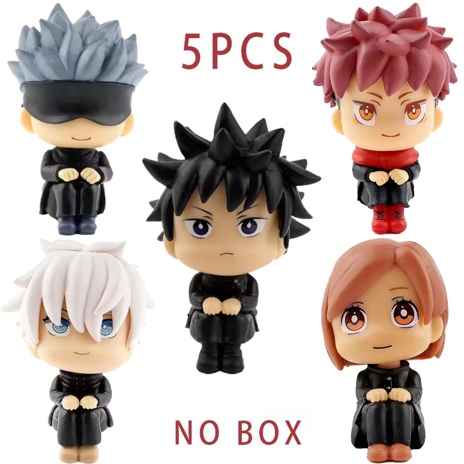 7-9Cm Jujutsu Kaisen Figure Anime Itadori Yuji Gojo Satori Fushiguro Megumi Kugisaki Kawaii Toy Car Decoration Pvc Model Gift
