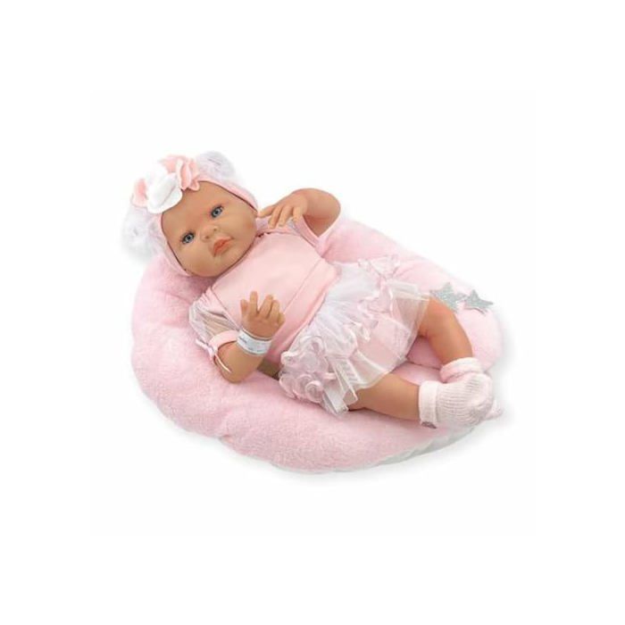 Poupée Reborn - Berjuan S.L - Multicolore - 50 cm - Oreiller rose - Maquillage - Mécanisme Beystos - Plastique - Moderne