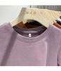 Women's Slim-Fit Pure Cotton Short-Sleeve Round Neck Base Layer T-Shirt