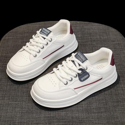 Primeira camada de couro bovino~ sapatos brancos pequenos de couro sapatos femininos sapatos de sola plana novos primavera e verão 2025 sapatos casuais sapatos esportivos femininos