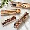 Wooden Portable Children's Tableware: Stickerable Chopsticks and Spoon Set