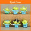 Set van 6 Drie-ogige Monster Anime Cartoon Buitenaardse Actiefiguren Speelgoed Beeldjes