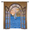 Window Sea Sailing Scenery Sheer Curtains Living Room Window Tulle Curtains For Bedroom Kitchen Home Decoration Voile Drapes