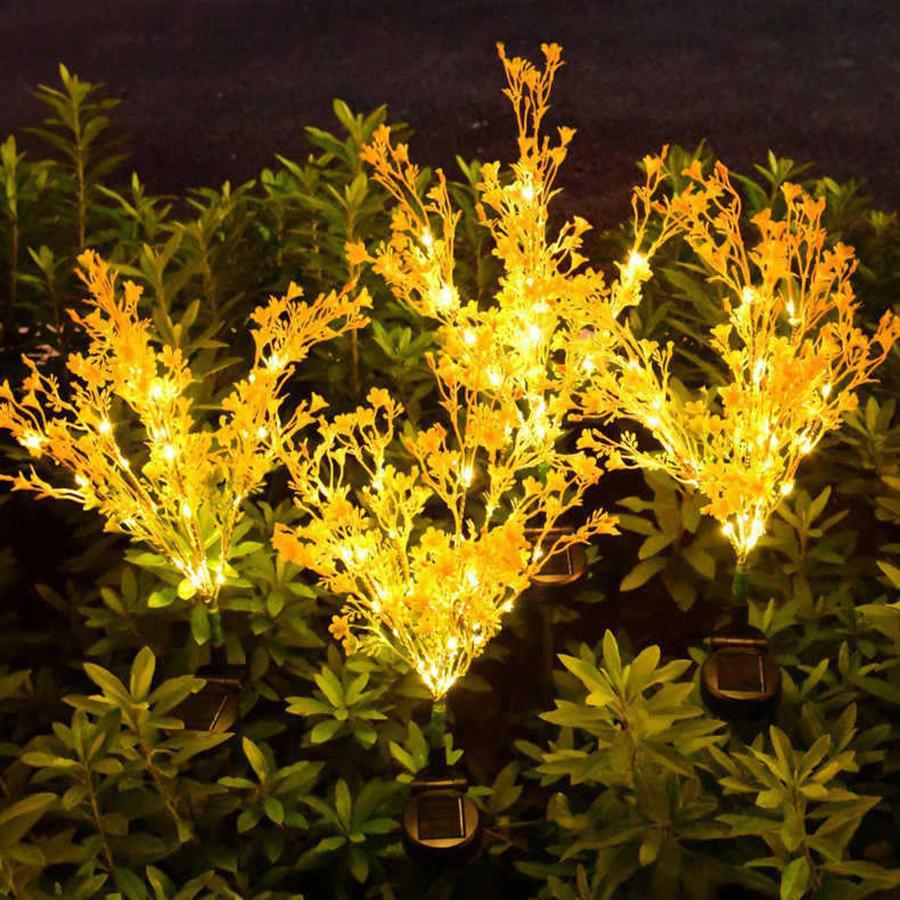 LED Solar Rapeseed Flower Outdoor Cross border Garden Light Solar Lawn Plug in Light