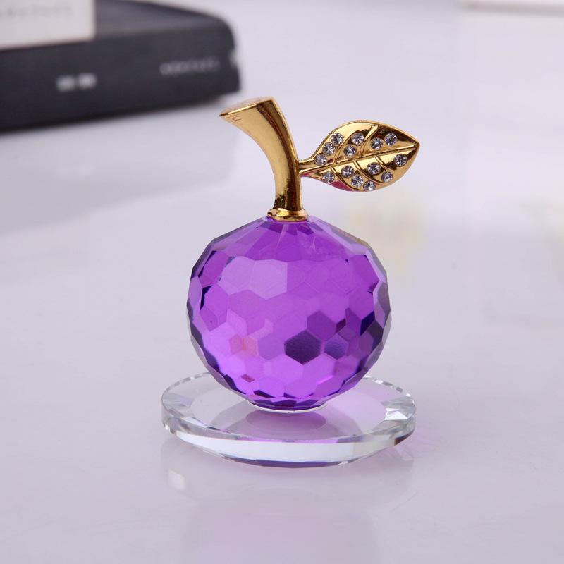 Crystal Apple Christmas Eve Craft Souvenirs Gifts Counter Decoration Ornaments for Home Decorations