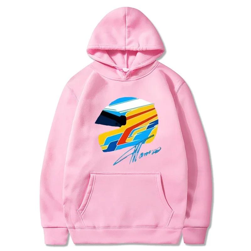 F1 Hoodies Fernando Alonso Helmet Sweatshirt Oversized Y2k Clothes Games Men Clothing Womens Long Sleeve Top Cartoon Streetwear