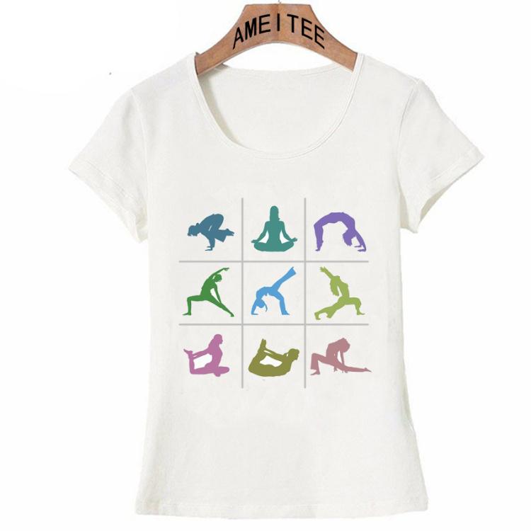 Yo Ga Girl Multi Arms Chakra Buddha Mandala Chakra Power Centers Zen T Shirt Summer