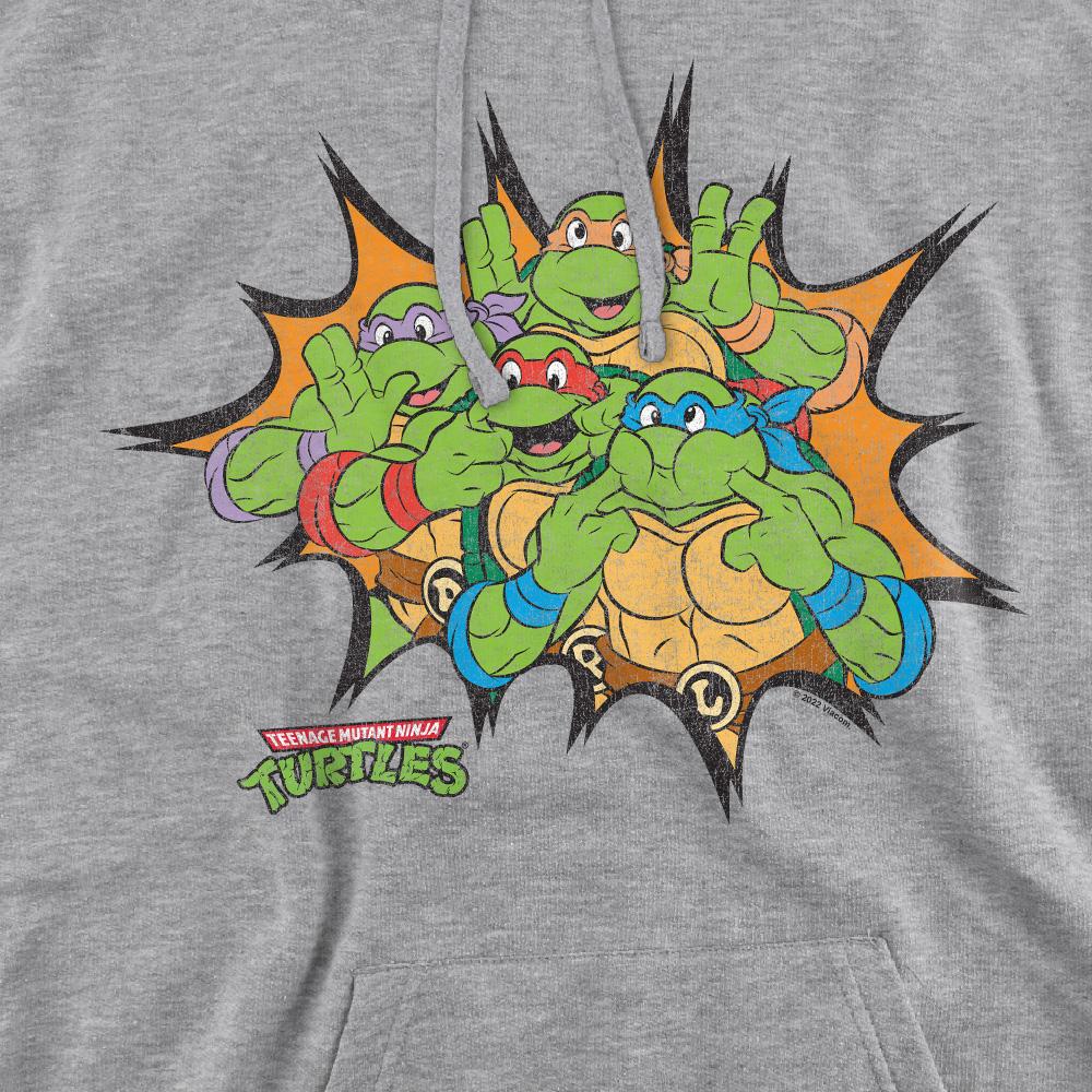 Teenage Mutant Ninja Turtles Mens Funny Face Turtles Hoodie