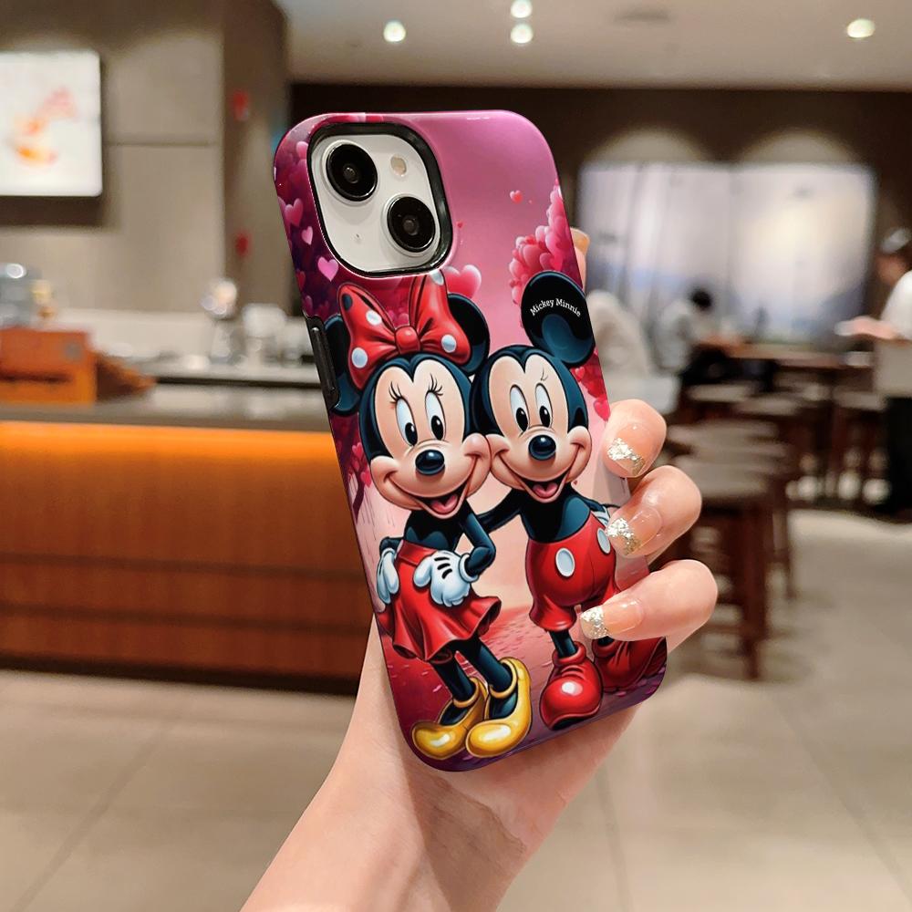 Disney phone case, double-layer protective cover, suitable for iPhone X/XS/SE/7/8/11/12/13/14/15/16/17 Pro Max Plus