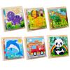 3D Wooden Animal Puzzle Blocks - Educational & Creative Toy for Child Development