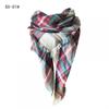 Spring Autumn Winter Imitation Cashmere Double-sided Colorful Plaid Triangle Scarf Women's Neck Shawl