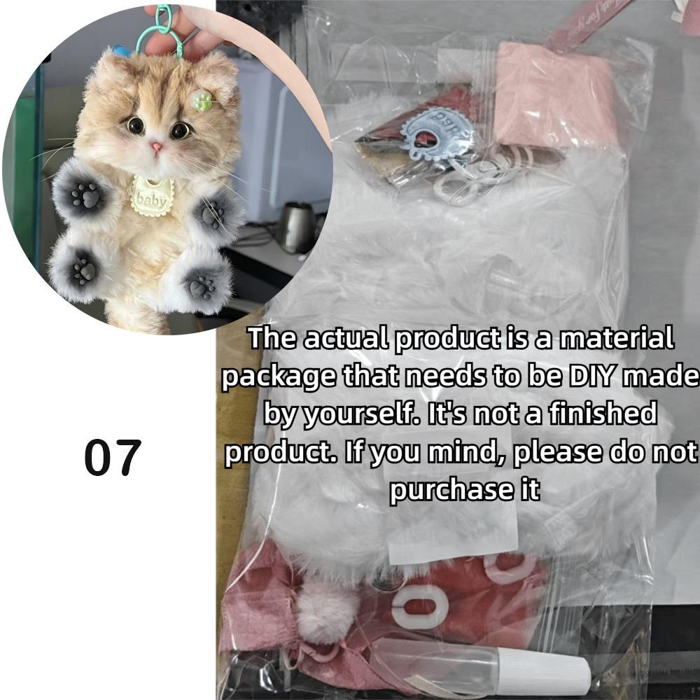 Keychain DIY Material Package Plush Twist Bar Kitten Doll Toy Twisty Stick Little Cat Pendant