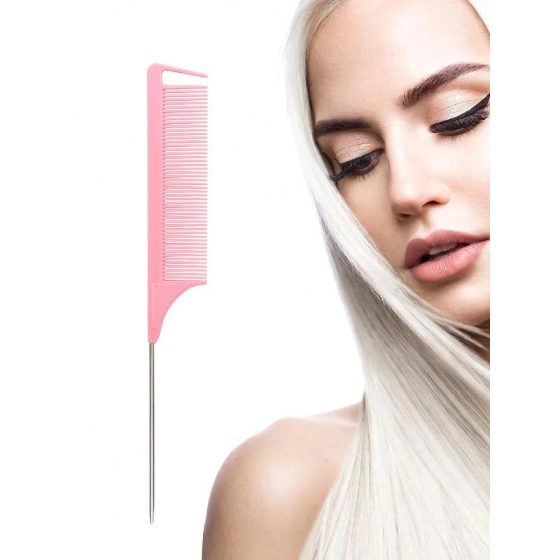 Edelstahl spitzer Schwanz Haar professioneller Haarkamm Haarbürste Salon Haarstyling Werkzeug Haarkamm Speziell für Echthaarperücken